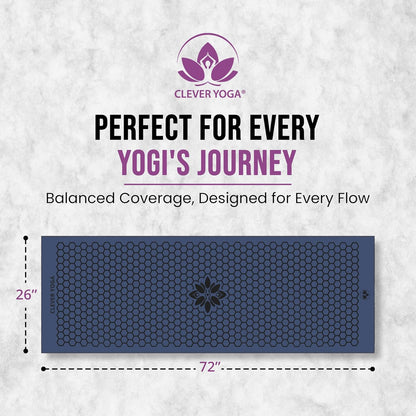 Premium Non-Slip Hot Yoga Mat Towel - Absorbent Honeycomb Silicone Grip, Lightweight and Washable, Perfect for Pilates and Travel - Dark Blue
